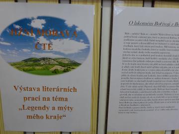 Výstava literárních prací na téma „Legendy a mýty mého kraje" z prvního ročníku Jižní Morava čte